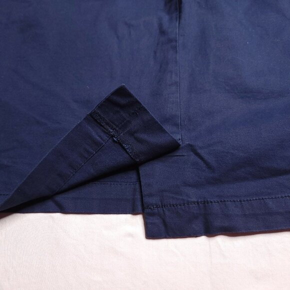 Old Navy Pencil Skirt 16 Faux Button Up Front Navy Pockets Back Slit Womens - Picture 4 of 8